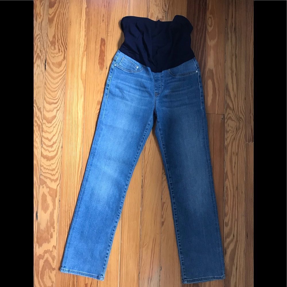 Mavi Blue Maternity Jeans with Black Waist Panel